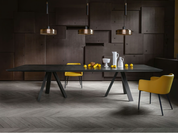 KI XL - Rectangular wooden table with metal base by Ronda Design - view 2